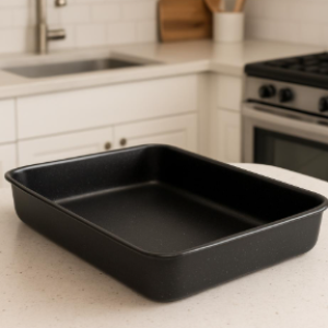 ARZU ÇELİK GRANİT KÖŞELİ TEPSİ  35 CM